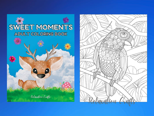 25 Gorgeous Coloring Pages for Adults and Kids, Adult Coloring Book, Relaxation Gifts for Men and Women, Peaceful Creations