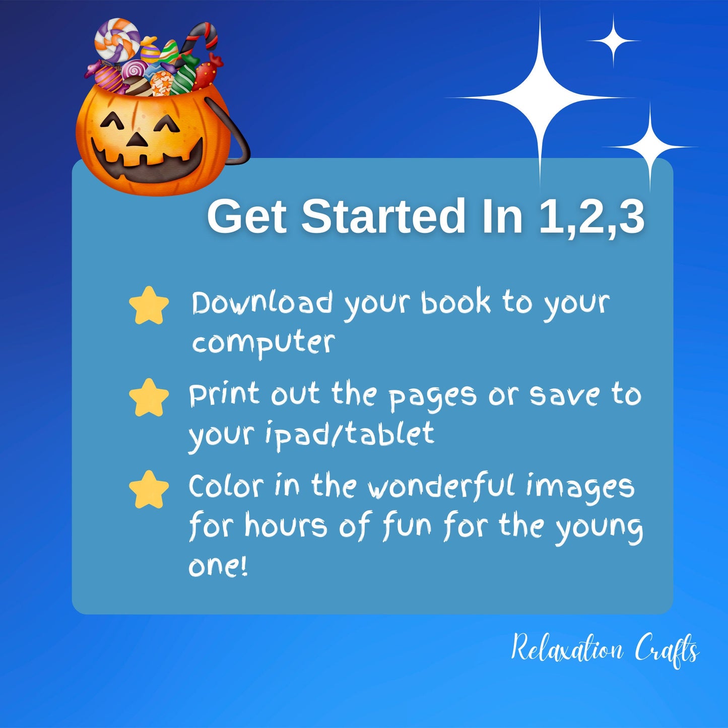Halloween Coloring Pages for Kids 4-6 Years Old - Easy Digital Download - 20 Pages of Fun, Entertainment and Skill Development