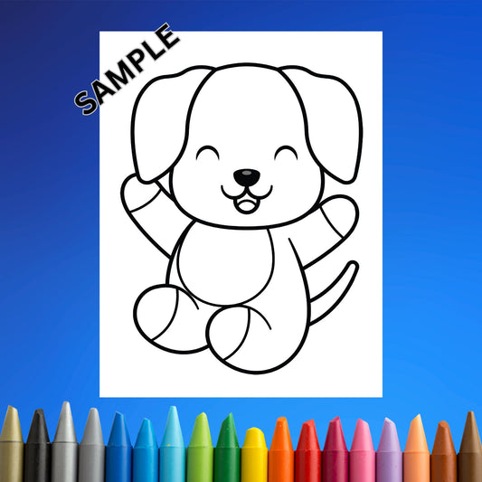 Digital 10-Page Cute Animal Coloring Book for Kids, Fun and Educational Gift for Children, Perfect Gift for Little Artists