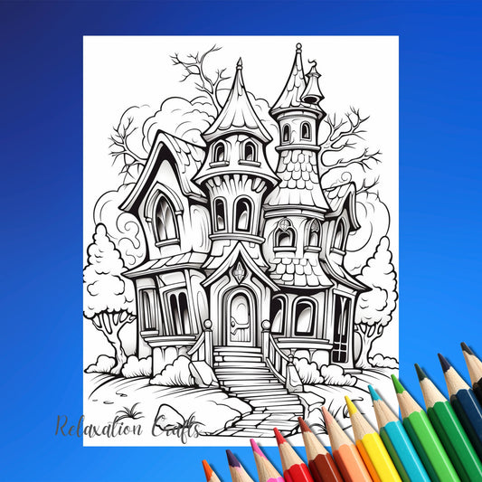 Halloween Coloring Pages for Kids 4-6 Years Old - Easy Digital Download - 20 Pages of Fun, Entertainment and Skill Development