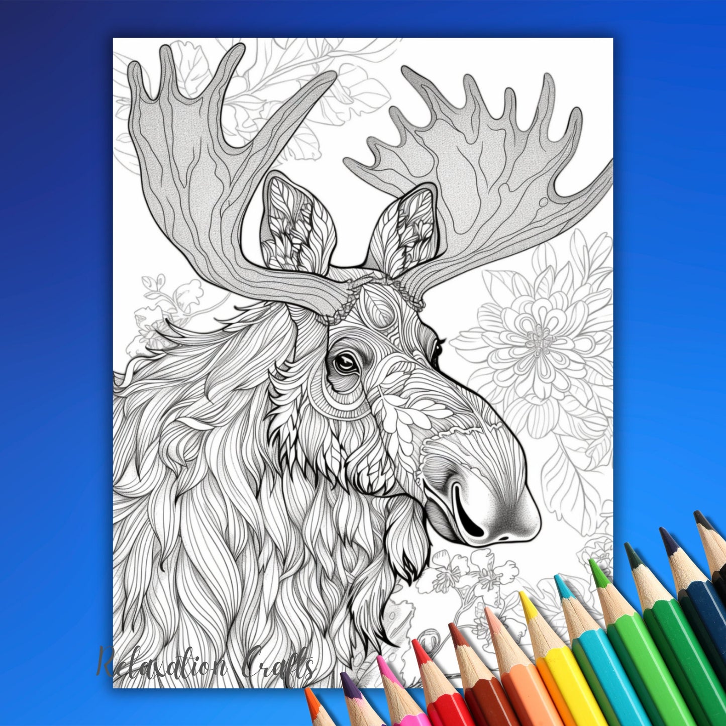 Alaska Wildlife Coloring Adventure, 30 Stunning Grayscale Coloring Pages for Alaskan Nature Enthusiast, Instant Digital Download