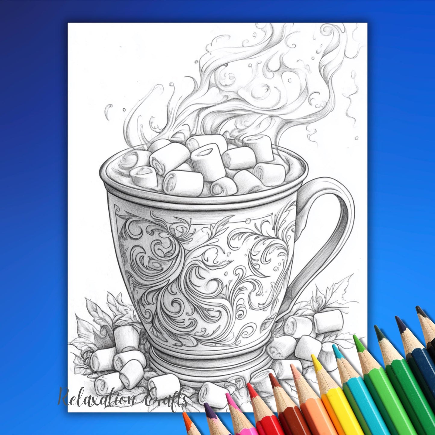 30 Cute Autumn Grayscale Coloring Pages | Cozy Fall-Themed Relaxation for Adults | Printable Coloring Sheets | Autumn Leaves Pumpkins & More