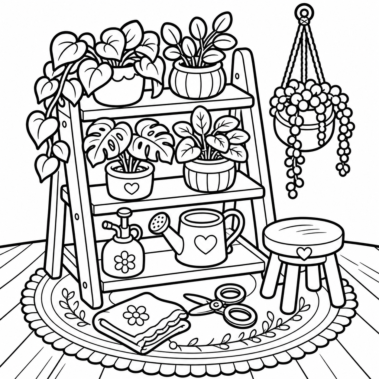 Cozy Little Corners: 30 Cute & Cozy Coloring Pages