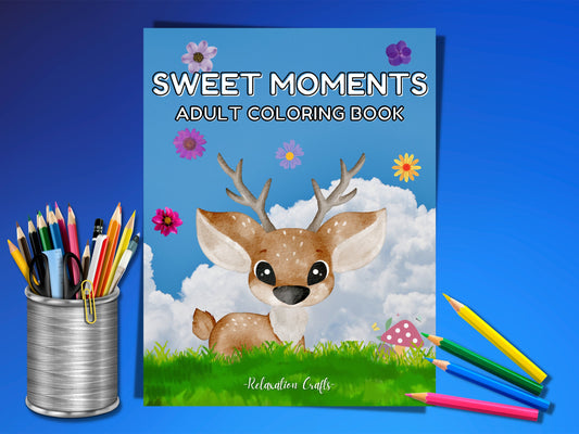 25 Gorgeous Coloring Pages for Adults and Kids, Adult Coloring Book, Relaxation Gifts for Men and Women, Peaceful Creations