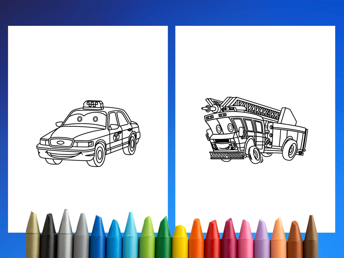 30 Cute Cars Colouring Pages for Kids, Colouring Pages for Kids 2-4,  Children Colouring Book PDF, Cars Coloring Sheets, Kids Car Coloring