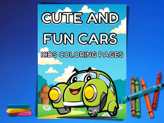 30 Cute Cars Colouring Pages for Kids, Colouring Pages for Kids 2-4,  Children Colouring Book PDF, Cars Coloring Sheets, Kids Car Coloring
