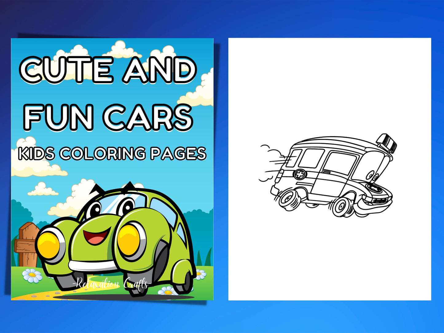 30 Cute Cars Colouring Pages for Kids, Colouring Pages for Kids 2-4,  Children Colouring Book PDF, Cars Coloring Sheets, Kids Car Coloring