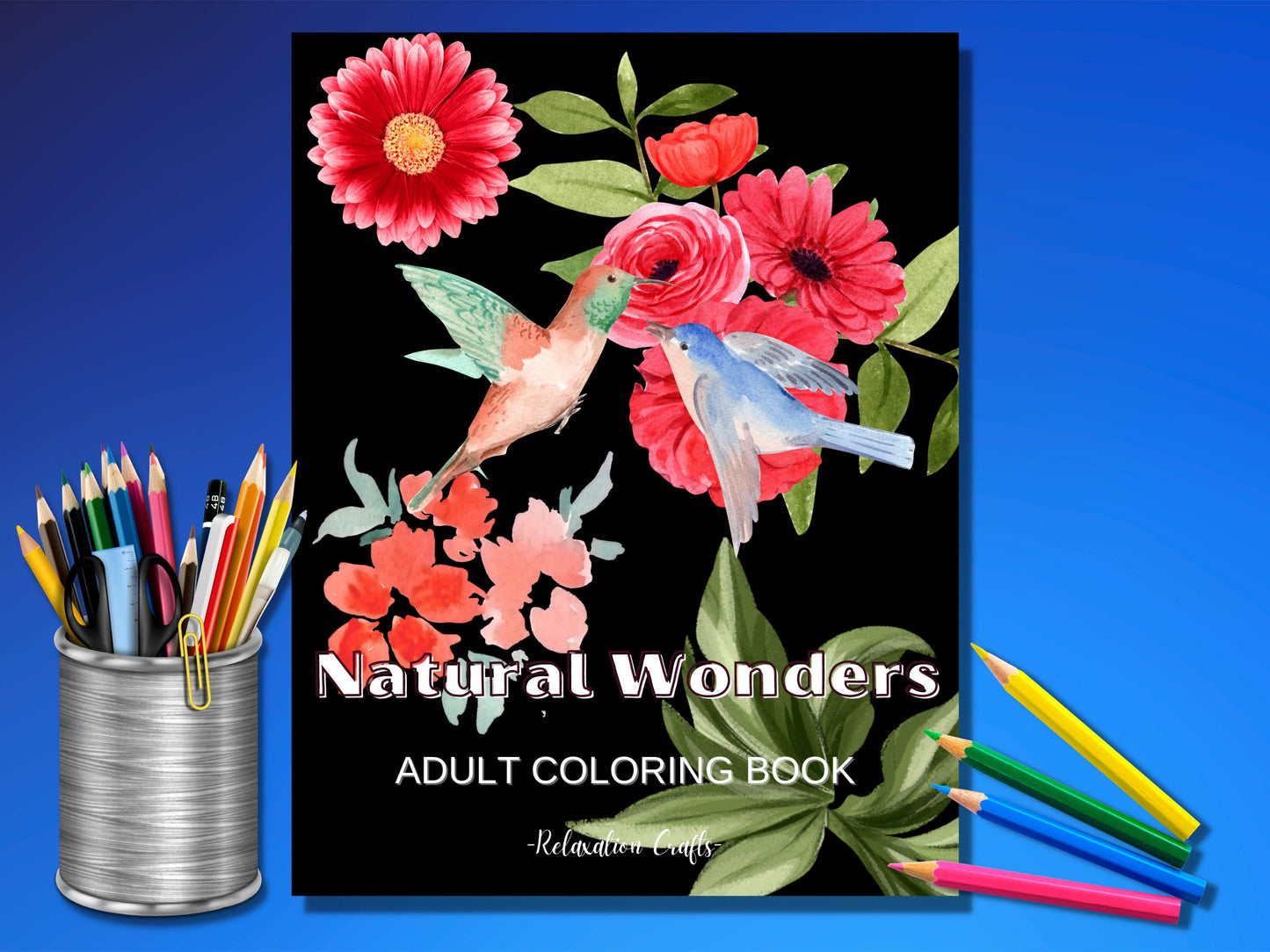 Adult coloring pages floral, beautiful flowers and nature patterns, coloring book for women and men, stress relief and relaxation