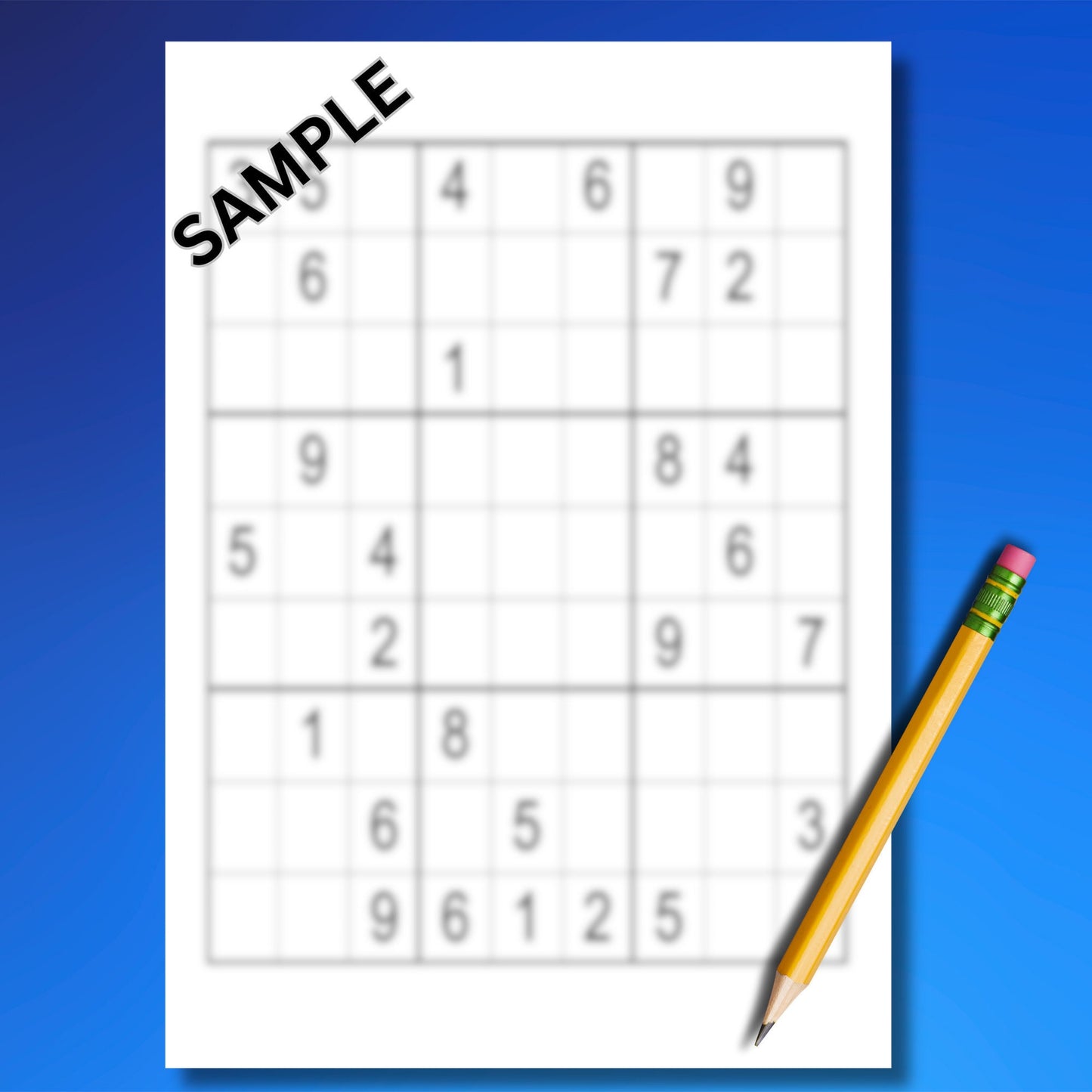 10 Medium-Difficulty Sudoku Puzzles, High-Quality Brain Teasers with Solutions for Puzzle Lovers, Engage Your Mind, Instant Digital Download