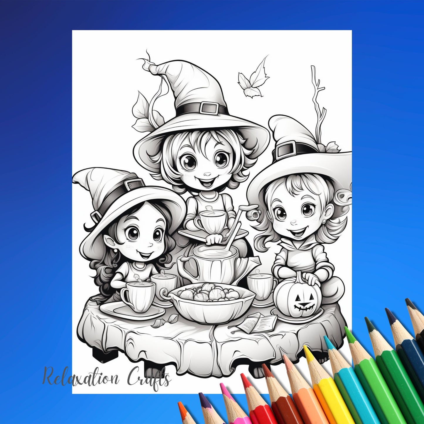 Halloween Coloring Pages for Kids 4-6 Years Old - Easy Digital Download - 20 Pages of Fun, Entertainment and Skill Development