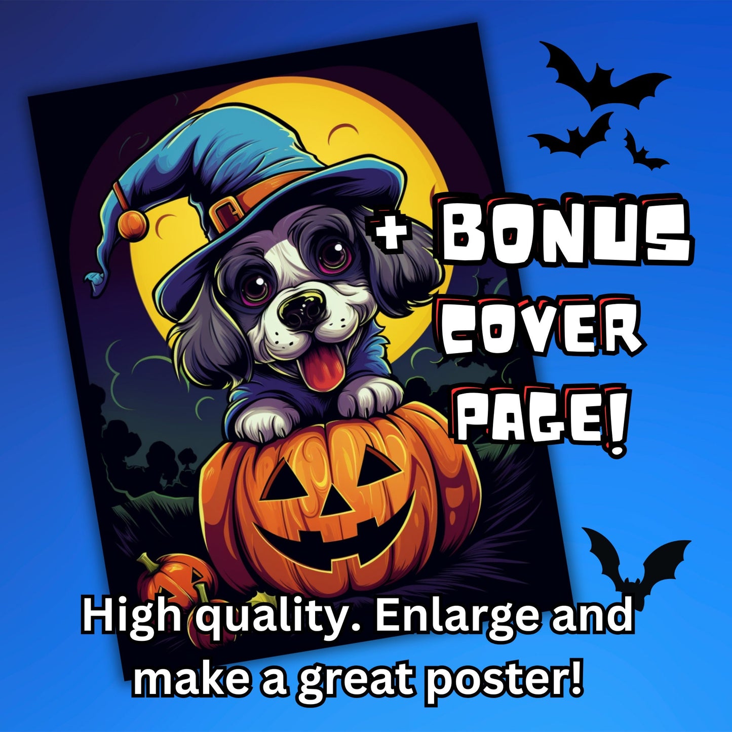 Halloween Animals Coloring Pages | 50 High-Quality Digital Pages | PDF Printable | Fun & Creative Coloring Pages for Adults and Kids
