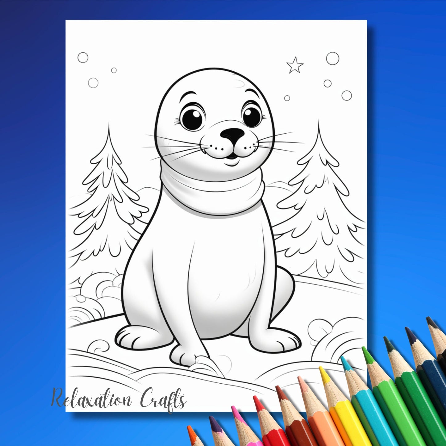 30 Pages Christmas Animals Coloring Book for Kids - Tons of Festive Holiday Scenes - Digital Download - Educational & Fun Gift for Children