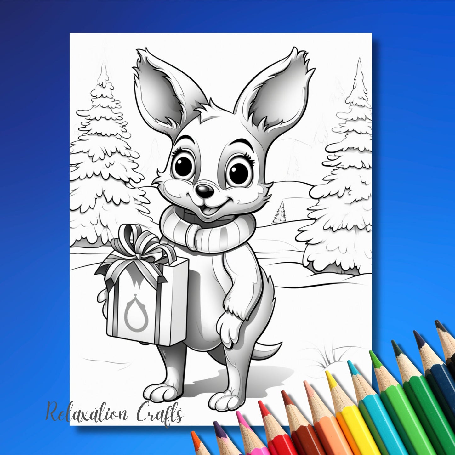 30 Pages Christmas Animals Coloring Book for Kids - Tons of Festive Holiday Scenes - Digital Download - Educational & Fun Gift for Children