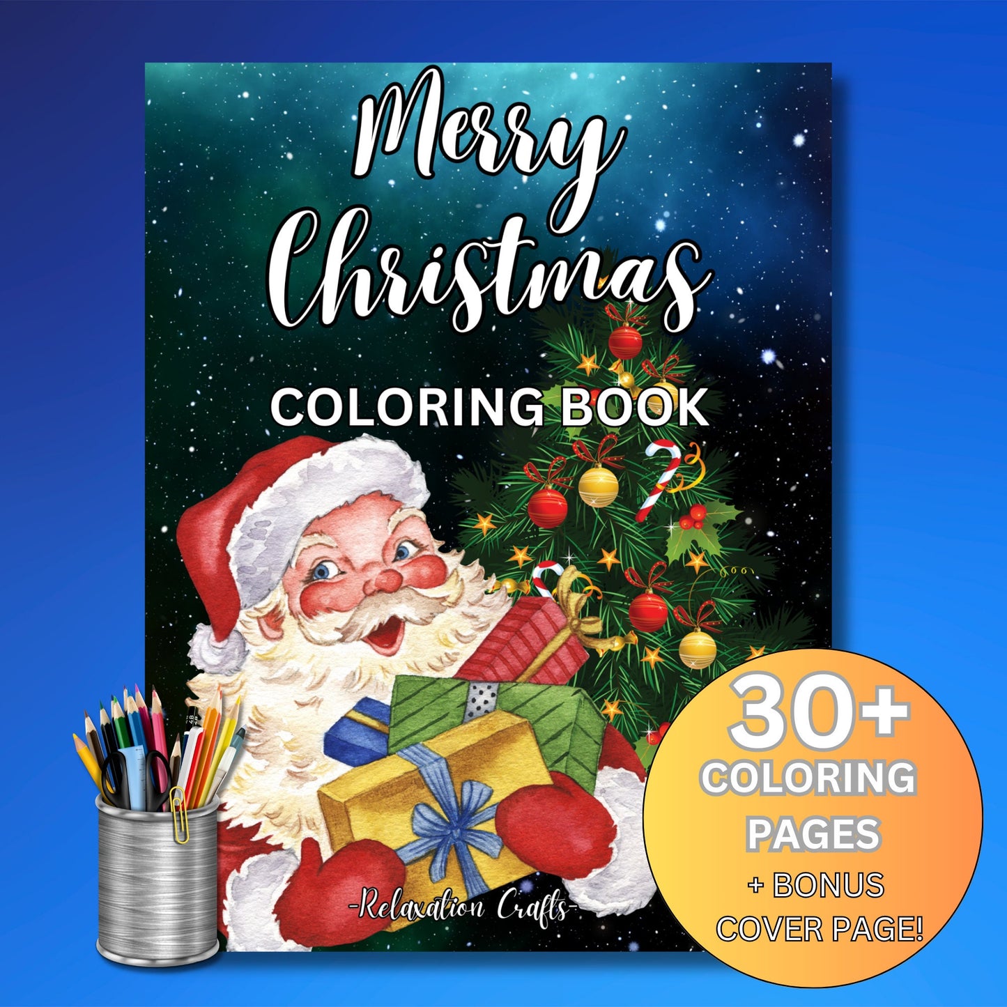 Merry Christmas Coloring Book for Adults and Kids - High-Quality Festive Pages - Santa, Snowmen and Cute Animals and Much More for Your Joy!