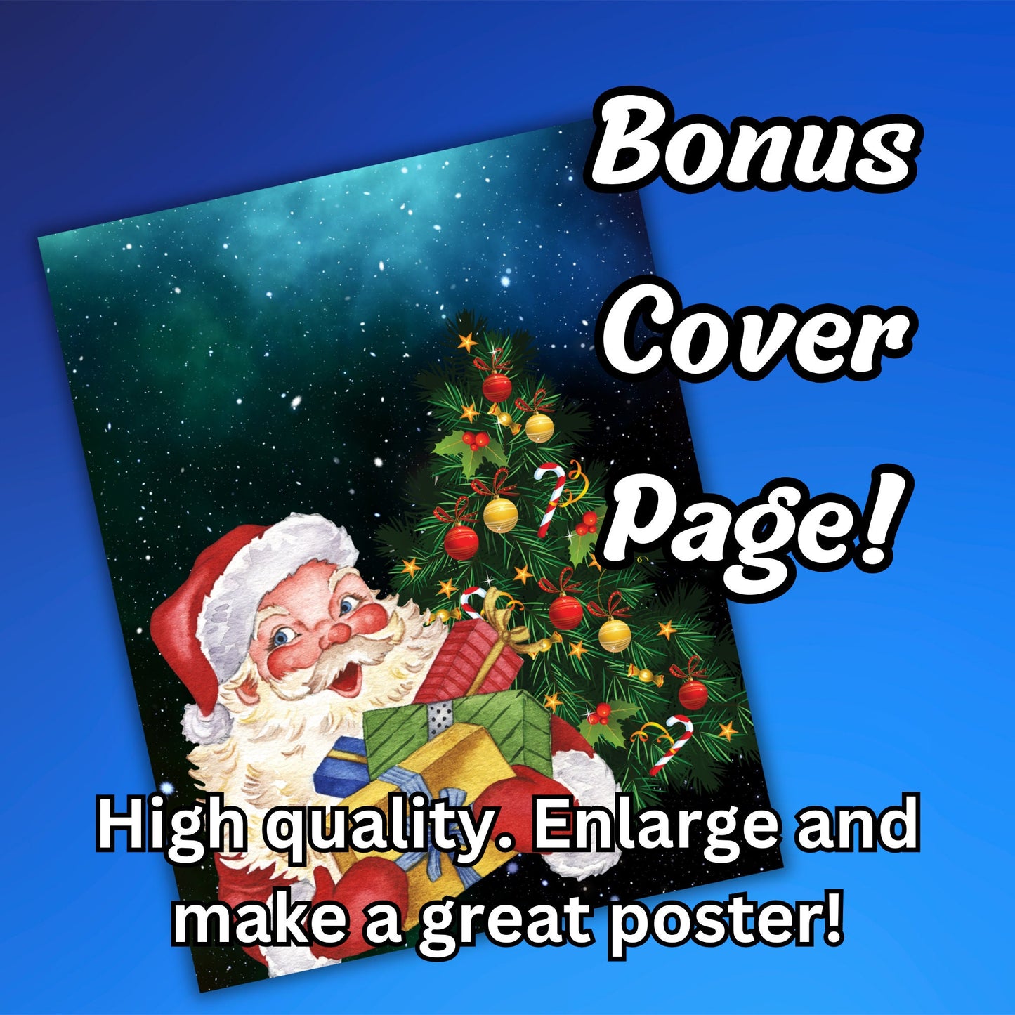Merry Christmas Coloring Book for Adults and Kids - High-Quality Festive Pages - Santa, Snowmen and Cute Animals and Much More for Your Joy!