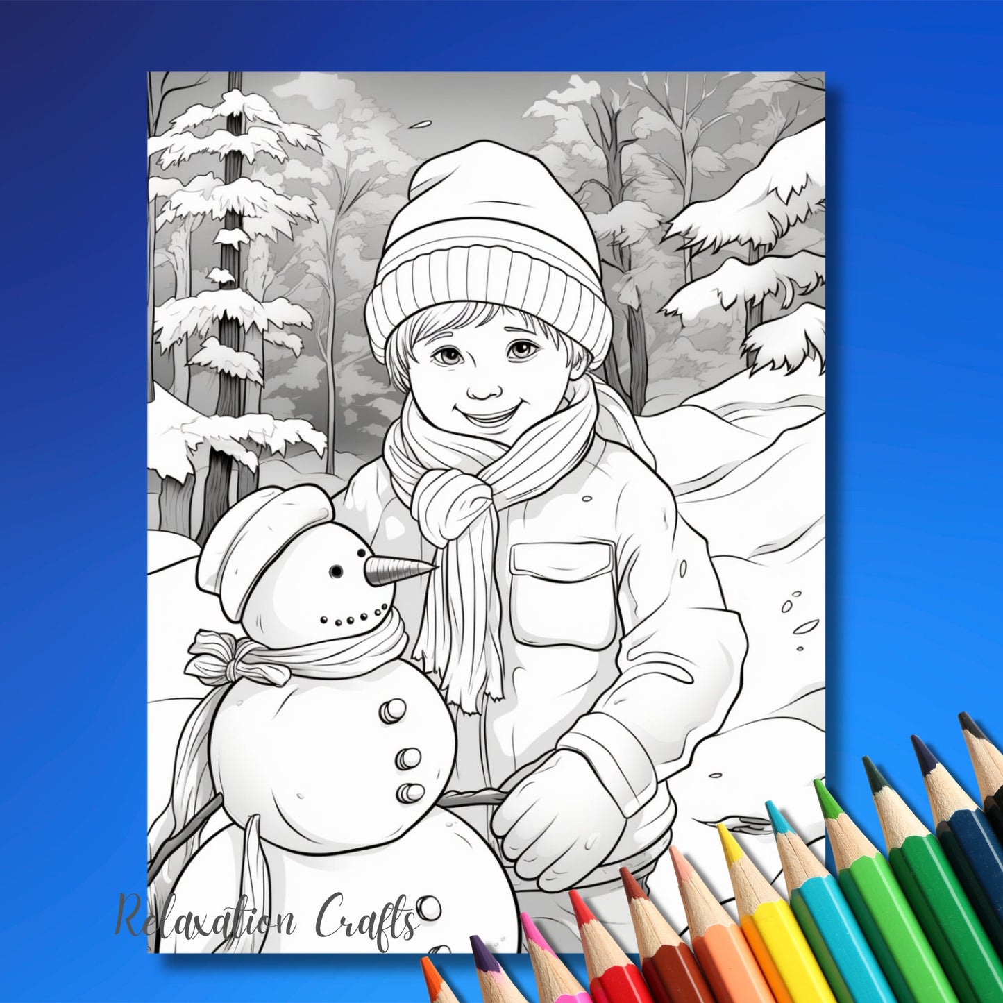 Merry Christmas Coloring Book for Adults and Kids - High-Quality Festive Pages - Santa, Snowmen and Cute Animals and Much More for Your Joy!