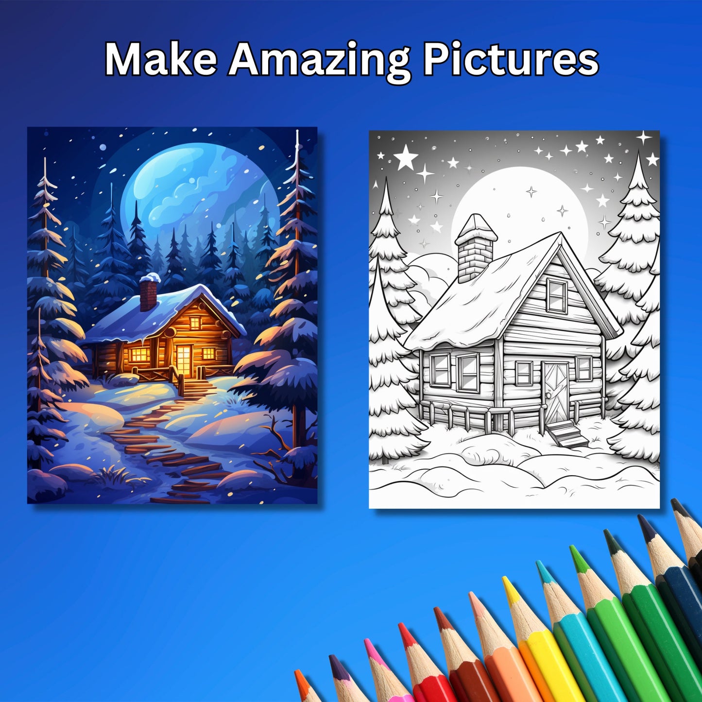 Festive Christmas Coloring Book, Holiday Joy for Kids and Adults, High Quality Festive Pages, BONUS Cover Page, Great Christmas Gift Idea!