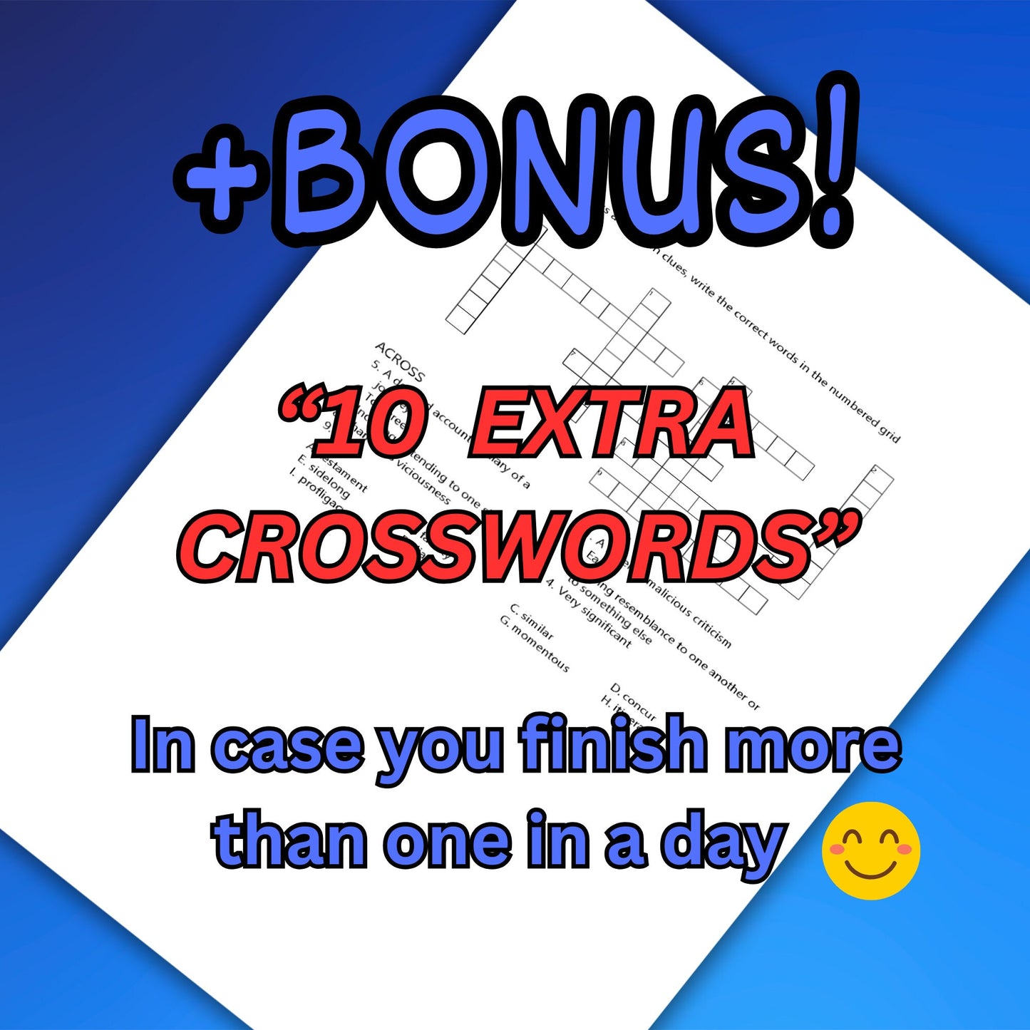 40 Engaging Digital Crossword Puzzles for Puzzle Enthusiasts, Monthly Brain Challenge Bundle for Daily Mental Exercise and Relaxation Fun