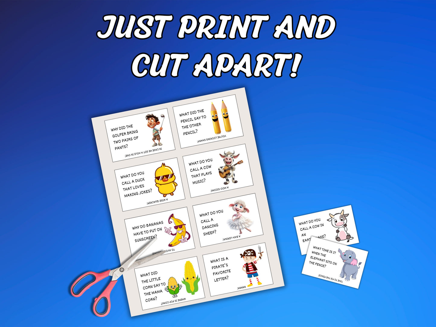 48 Printable Lunchbox Jokes for Kids - Lunch Box Notes, Bonus Blank Cards, School Lunch Entertainment, DIY Parenting Fun, Back to School