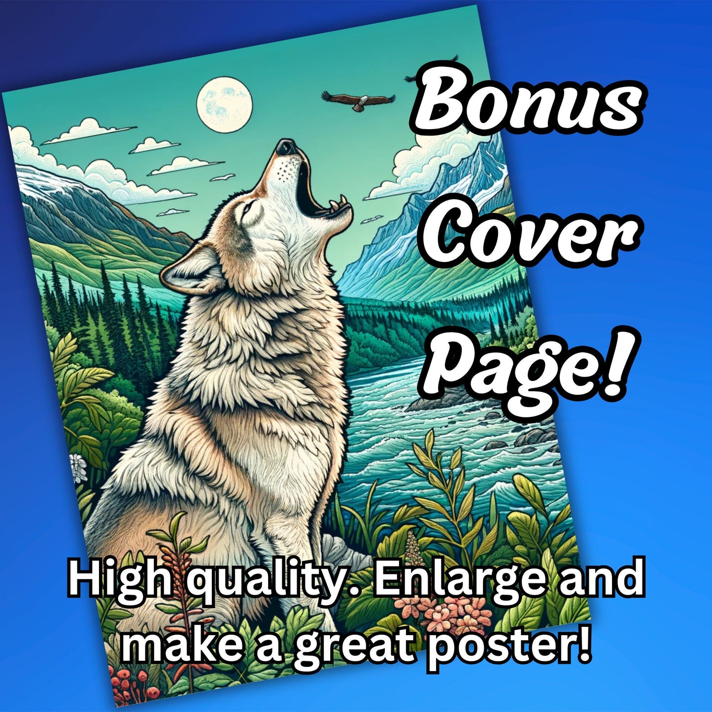 Alaska Wildlife Coloring Adventure, 30 Stunning Grayscale Coloring Pages for Alaskan Nature Enthusiast, Instant Digital Download