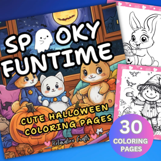 Comfy Cozy Coloring Book, 30 Adorable & Cozy Coloring Pages, Enjoy Playful Ghosts, Friendly Pumpkins and Charming Animals In Soft Spooky Fun